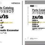 Hitachi ZX30U-3,ZX30U-3F,ZX33U-3,ZX33U-3F Hydraulic Excavator Full Parts Catalog