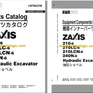 Hitachi ZX210-6,ZX210LC-6,ZX210LCN-6,ZX240N-6 Hydraulic Excavator Full Parts Catalog