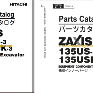 Hitachi ZX135US-3, ZX135USK-3 Hydraulic Excavator Full Parts Catalog