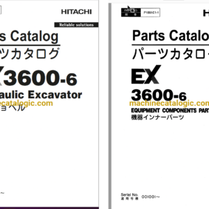 Hitachi EX3600-6 Hydraulic Excavator Full Parts Catalog