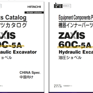 Hitachi ZX60C-5A Hydraulic Excavator Full Parts Catalog