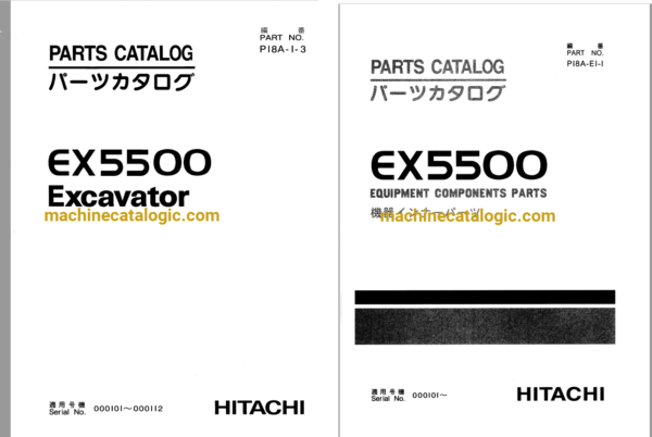 Hitachi EX5500 Excavator Full Parts Catalog