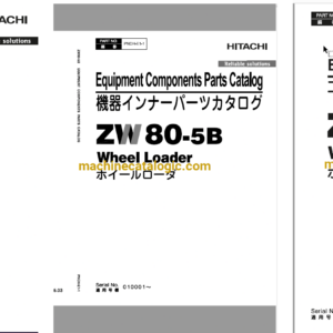 Hitachi ZW80-5B Wheel Loader Full Parts and Engine Parts Catalog