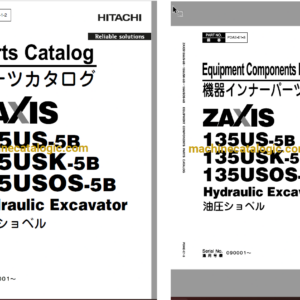 Hitachi ZX135US-5B, ZX135USK-5B, ZX135USOS-5B Hydraulic Excavator Full Parts Catalog