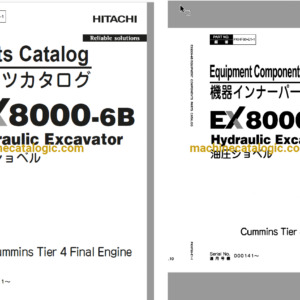 Hitachi EX8000-6B Cummins Tier 4 Final Engine Hydraulic Excavator Full Parts Catalog