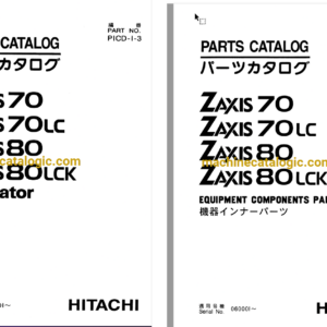 Hitachi ZX70, ZX70LC, ZX80, ZX80LCK Excavator Full Parts Catalog