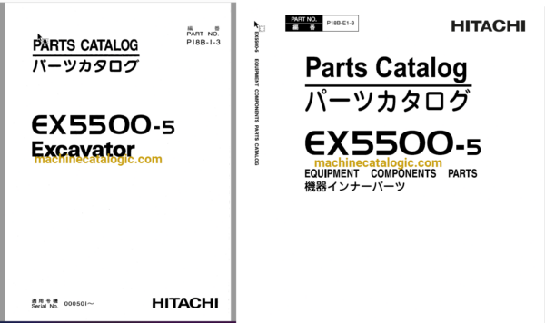 Hitachi EX5500-5 Hydraulic Excavator Full Parts Hitachi Catalog