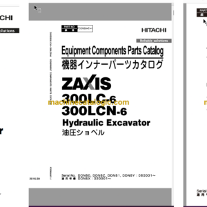 Hitachi ZX300LC-6,ZX300LCN-6 Hydraulic Excavator Full Parts and Engine Parts Catalog Hitachi ZX300LC-6,ZX300LCN-6 Hydraulic Excavator INDEX: ENGINE