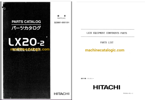 Hitachi LX20-2 Wheel Loader Full Parts Catalog