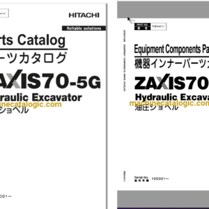 Hitachi ZX70-5G Hydraulic Excavator Full Parts Catalog