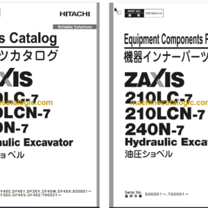 Hitachi ZX210LC-7, ZX210LCN-7, ZX240N-7 Hydraulic Excavator Full Parts Catalog