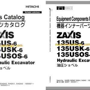 Hitachi ZX135US-6, ZX135USK-6, ZX135USOS-6 Hydraulic Excavator Full Parts Catalog