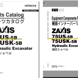 Hitachi ZX75US-5B,ZX75USK-5B Hydraulic Excavator Full Parts Catalog