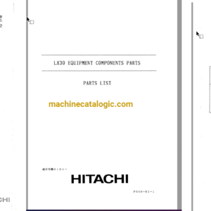 Hitachi LX30 Wheel Loader Full Parts and Engine Parts Catalog