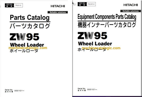 Hitachi ZW95 Wheel Loader Full Parts Catalog