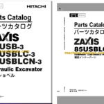 Hitachi ZX85USB-3, ZX85USBLC-3, ZX85USBLCN-3 Hydraulic Excavator Full Parts Catalog