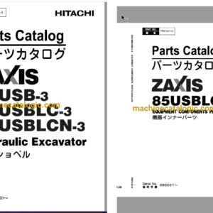 Hitachi ZX85USB-3, ZX85USBLC-3, ZX85USBLCN-3 Hydraulic Excavator Full Parts Catalog