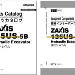 Hitachi ZX135US-5B Hydraulic Excavator Full Parts Catalog