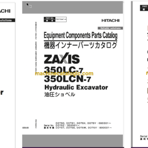 Hitachi ZX350LC-7, ZX350LCN-7 Hydraulic Excavator Full Parts and Engine Parts Catalog