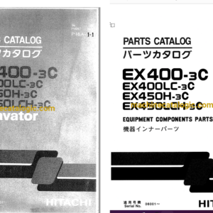 Hitachi EX400-3C,EX400LC-3C,EX450H-3C,EX450LCH-3C Excavator Full Parts Catalog