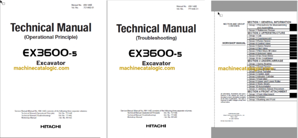 Hitachi EX3600-5 Excavator Technical and Workshop Manual