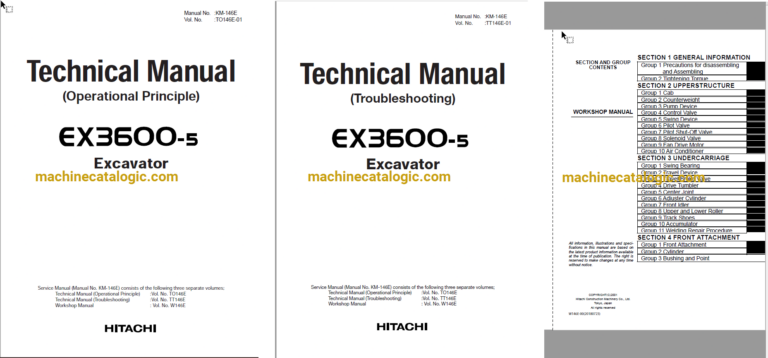 Hitachi EX3600-5 Excavator Technical and Workshop Manual