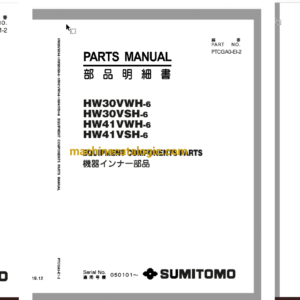 Hitachi HW30VWH-6 HW30VSH-6 HW41VWH-6 HW41VSH-6 Engine Vibratory Roller Full Parts Catalog