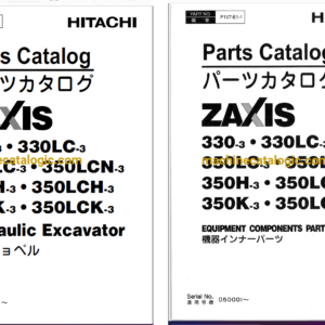 Hitachi ZX330-3,ZX330LC-3,ZX350LC-3,ZX350LCN-3,ZX350H-3,ZX350LCH-3,ZX350K-3,ZX350LCK-3 Hydraulic Excavator Full Parts Catalog