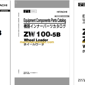 Hitachi ZW100-5B Wheel Loader Full Parts and Engine Parts Catalog