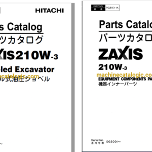 Hitachi ZX210W-3 Wheeled Excavator Full Parts Catalog