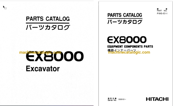 Hitachi EX8000 Excavator Full Parts Catalog