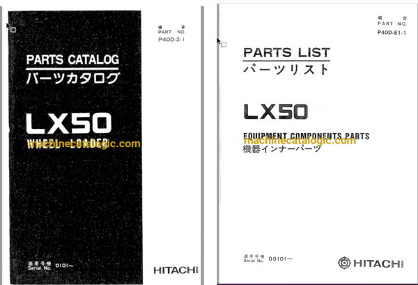 Hitachi LX50 Wheel Loader Full Parts Catalog