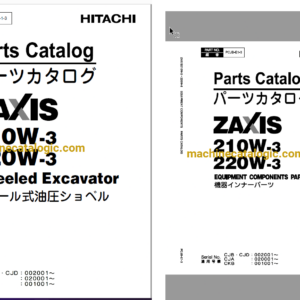 Hitachi ZX210W-3, ZX220W-3 Wheeled Excavator Full Parts Catalog