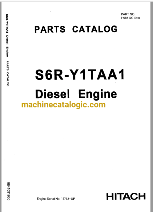 Hitachi S6R-Y1TAA1 Diesel Engine Parts Catalog