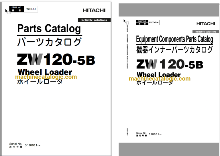 Hitachi ZW120-5B Wheel Loader Full Parts Catalog