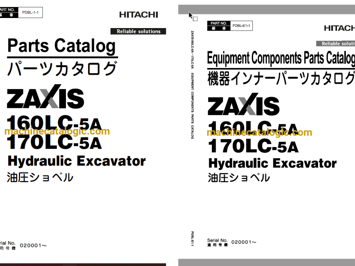 プレゼントを選ぼう！ Hitachi ZX160LC-5A ,ZX170LC-5A Hydraulic Excavator Full バレエ