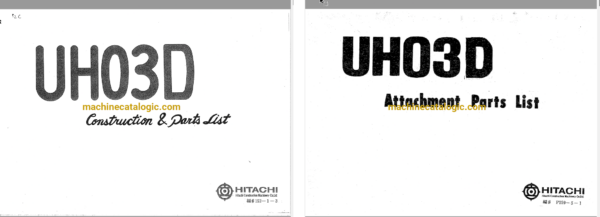 Hitachi UH03D, UH03DT, UH03M-2, WH03, UH04 Full Parts Catalog