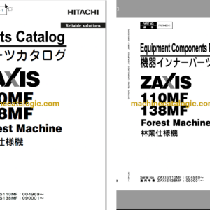 Hitachi ZX110MF,ZX138MF Forest Machine Full Parts Catalog