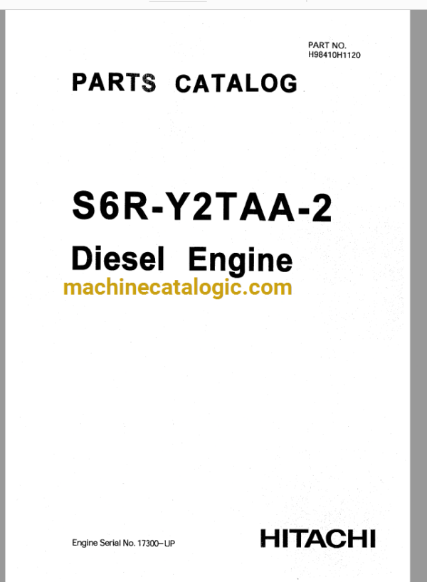 Hitachi S6R-Y2TAA-2 Diesel Engine Parts Catalog