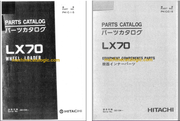 Hitachi LX70 Wheel Loader Full Parts Catalog