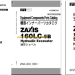 Hitachi ZX160LC-5B Hydraulic Excavator Full Parts and Engine Parts Catalog