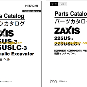 Hitachi ZX225US-3, ZX225USLC-3 Hydraulic Excavator Full Parts Catalog