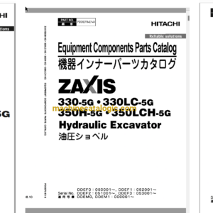 Hitachi ZX330-5G Series Hydraulic Excavator Full Parts and Engine Parts Catalog