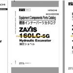 Hitachi ZX160LC-5G Hydraulic Excavator Full Parts and Engine Parts Catalog