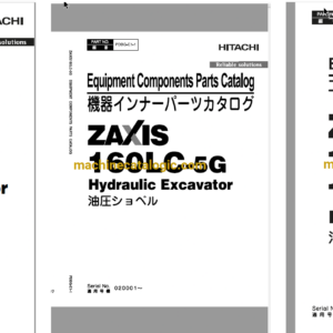 Hitachi ZX160LC-5G Hydraulic Excavator Full Parts and Engine Parts Catalog