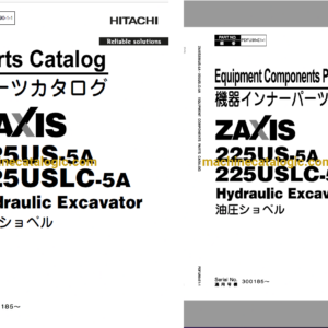 Hitachi ZX225US-5A,ZX225USLC-5A Hydraulic Excavator Full Parts Catalog