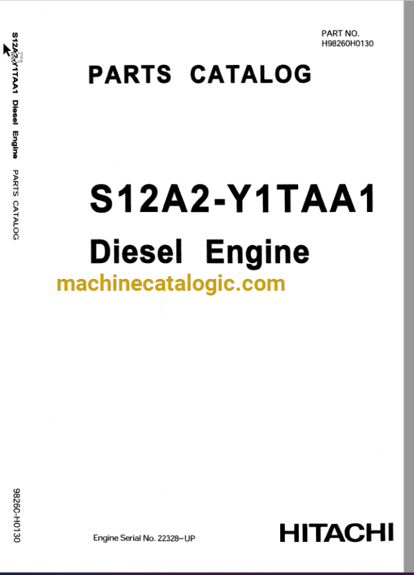 Hitachi S12A2-Y1TAA1 Mitsubishi Diesel Engine Parts Catalog