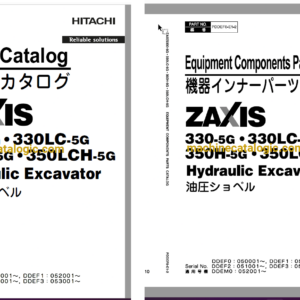 Hitachi ZX330-5G,ZX330LC-5G,ZX350H-5G,ZX350LCH-5G Hydraulic Excavator Full Parts Catalog