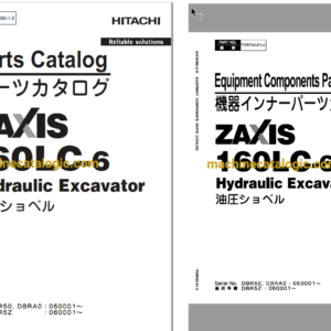 Hitachi ZX160LC-6 Hydraulic Excavator Full Parts Catalog