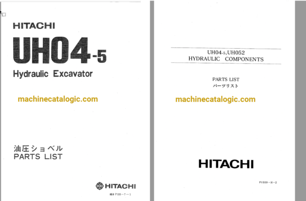 Hitachi UH04-5 Hydraulic Excavator Full Parts Catalog